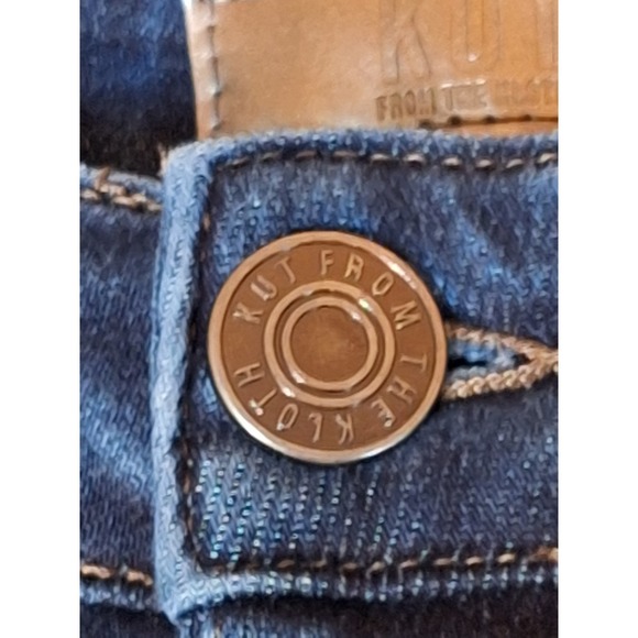 Kut from the Kloth Womens Dark Wash, Whiskered Straight Leg Jeans Size 4 - Picture 4 of 13